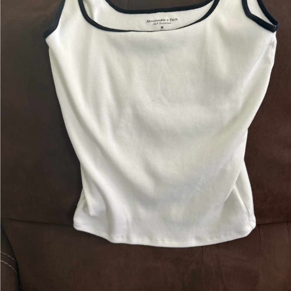 Abercrombie & Fitch White Tank with Black Trim - Picture 3 of 6